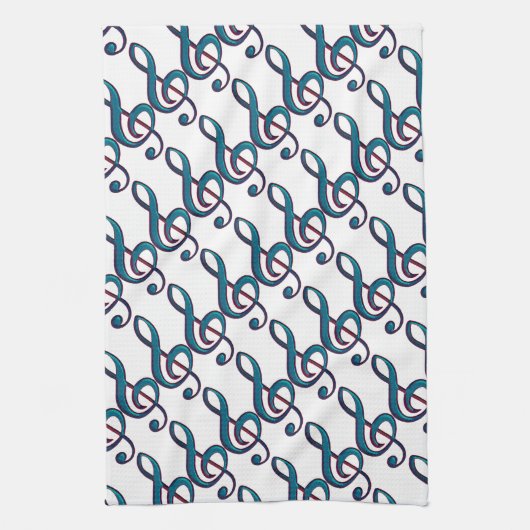 musikalische Note Geschirrtuch (Vertikal)