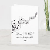 Musikalische Note Grußkarte Karte (Rückseite)