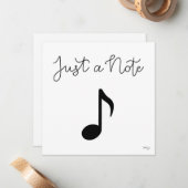 Musikalische Note Grußkarte Mitteilungskarte (Vorderseite/Rückseite Beispiel)