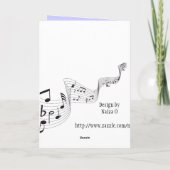 Musikalische Note-Karte Karte (Rückseite)
