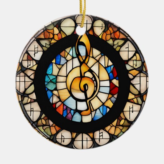Musikalische Note Keramik Ornament (Vorne)