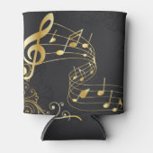 Musikalische Note Luxusgoldene Gestaltung Dosenkühler (Vorderseite)