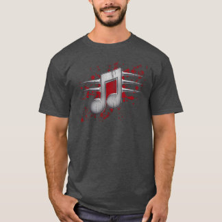 Musikalische Note mit Stacheln Retro T-Shirt