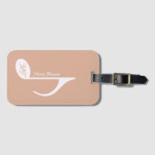 Musikalische Note Monogram Dusty Rose Gepäckanhänger (Vorderseite (Horizontal))