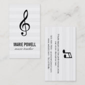 Musikalische Note / Musikblatt Visitenkarte (Vorne/Hinten)