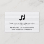 Musikalische Note / Musikblatt Visitenkarte (Rückseite)