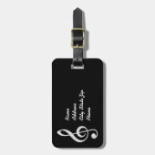 Musikalische Note Personalisiert Gepäckmarke - Sch Gepäckanhänger (Vorderseite vertikal)