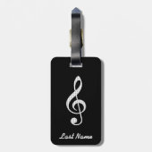 Musikalische Note Personalisiert Gepäckmarke - Sch Gepäckanhänger (Rückseite vertikal)