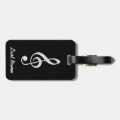 Musikalische Note Personalisiert Gepäckmarke - Sch Gepäckanhänger (Rückseite horizontal)