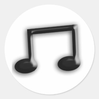 Musikalische Note Runder Aufkleber