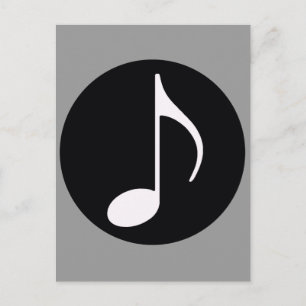 musikalische Note ~ schwarz Postkarte