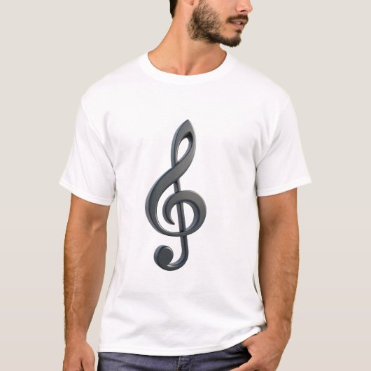 Musikalische Note - Treble clef T-Shirt (Vorderseite)