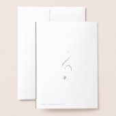 musikalische Note / Treble-Klemme auf Silber Folienkarte (Rückseite mit Umschlag)