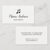 Musikalische Note Visitenkarte (Vorne/Hinten)