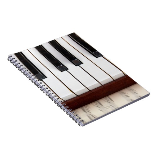 musikalische Noten auf dem Hintergrund eines piano Notizblock (Rechte Seite)