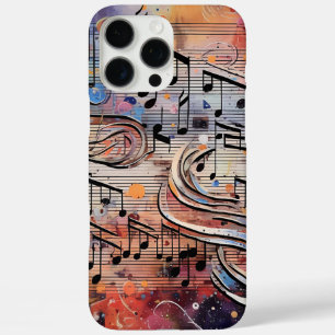 Musikalische Noten farbenfroh iPhone 16 Pro Max Hülle