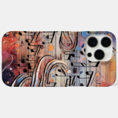 Musikalische Noten farbenfroh Case-Mate iPhone Hülle (Rückseite (Horizontal))