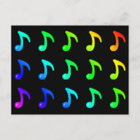 Musikalische Noten Farbenfrohe Regenbogenfarben
