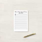 Musikalische Noten gebunden Post-it Klebezettel (Auf Schreibtisch)