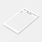 Musikalische Noten gebunden Post-it Klebezettel (angewinkelt)