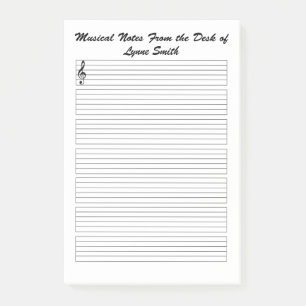 Musikalische Noten gebunden Post-it Klebezettel