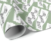 Musikalische Noten Geschenkpapier (Rolleneckpunkt)