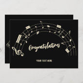 Musikalische Noten Glückwünsche Feiertagskarte (Vorne/Hinten)