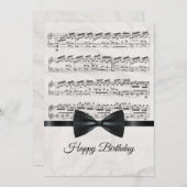 Musikalische Noten Happy Birthday Flat Card (Vorne/Hinten)