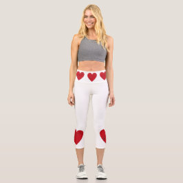 Musikalische Noten im Herzen Capri Leggings