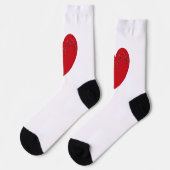 Musikalische Noten im Herzen, Crew Socken (Linkes Detail)