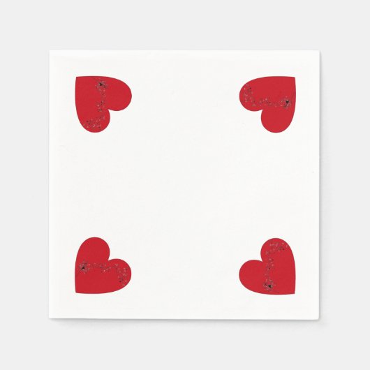 Musikalische Noten im Herzen, Paper Napkin Serviette (Vorderseite)