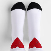 Musikalische Noten im Herzen Socken (Oben)