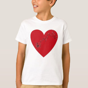 Musikalische Noten im Herzen, T - Shirt