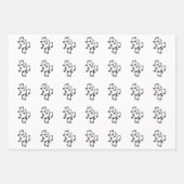 Musikalische Noten in schwarzem Glitzer Geschenkpapier Set (Vorderseite 2)