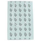 Musikalische Noten in schwarzem Glitzer Mittlere Geschenktüte (Vorderseite)