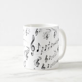 Musikalische Noten Kaffeetasse (VorderseiteRechts)