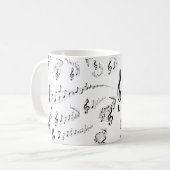 Musikalische Noten Kaffeetasse (Vorderseite Links)
