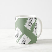 Musikalische Noten Kaffeetasse (VorderseiteRechts)