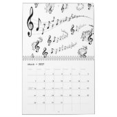 musikalische Noten Kalender (Mär 2027)