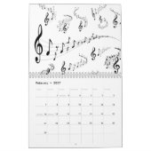 musikalische Noten Kalender (Feb 2027)