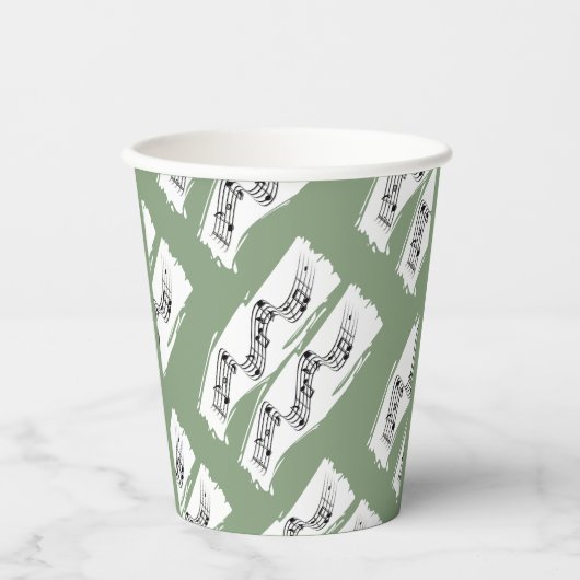 Musikalische Noten Pappbecher (Vorderseite)