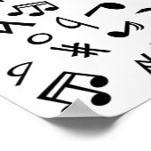 musikalische Noten Poster (Ecke)