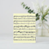 musikalische Noten Postkarte (Stehend Vorderseite)