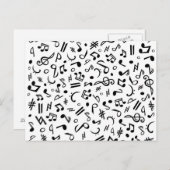musikalische Noten Postkarte (Vorne/Hinten)