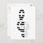 musikalische Noten Postkarte (Vorne/Hinten)