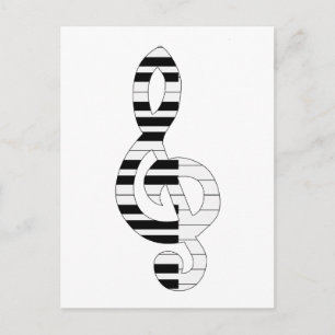 musikalische Noten Postkarte