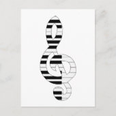 musikalische Noten Postkarte (Vorderseite)