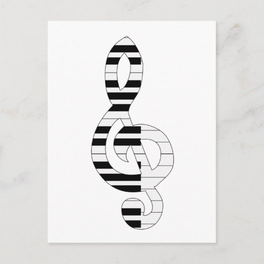 musikalische Noten Postkarte (Vorderseite)
