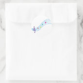 Musikalische Noten Runder Aufkleber (Tasche)