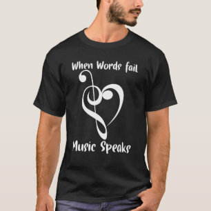 Musikalische Noten Symbol Geschenk für Musiker Lie T-Shirt